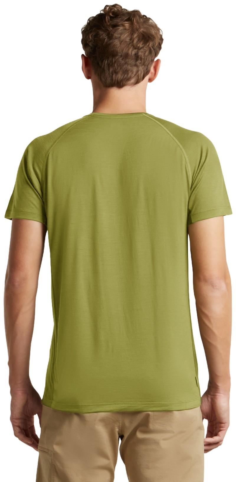 Merino Blend 125 Cool-Lite Sphere SS Tee - Colour Block - Mens - sphagnum / dark loden / cb 1