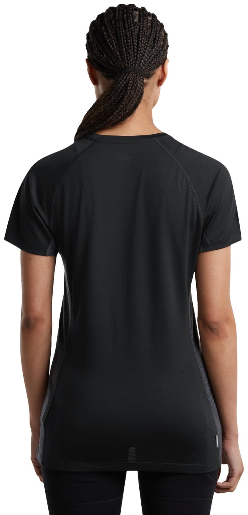 Merino Blend 125 Cool-Lite Sphere SS Tee - Colour Block - Womens - black / jet heather / cb 1