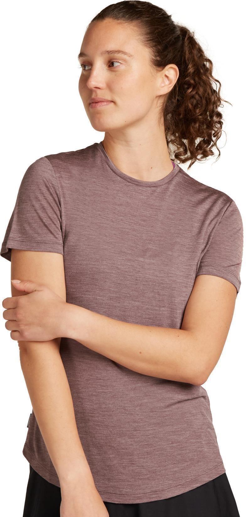 Merino Blend 125 Cool-Lite Sphere SS Tee - Womens - carob heather 1