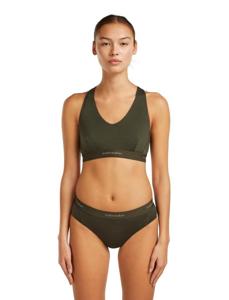 Merino Blend 125 Cool-Lite Sprite Racerback Bra - Womens - dark loden 1