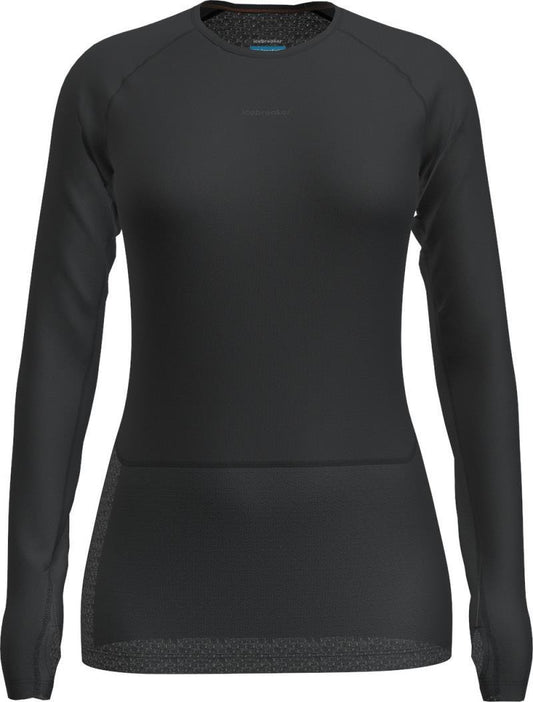 Merino Blend 125 ZoneKnit LS Crewe - Womens - black 1