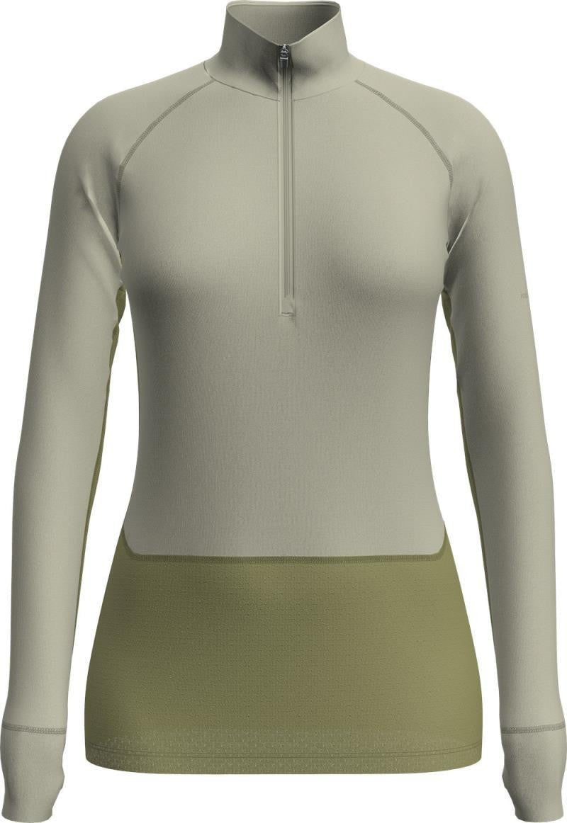 Merino Blend 125 ZoneKnit LS Half Zip - Womens - olive / ashen / cb 1