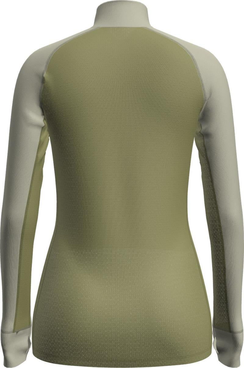 Merino Blend 125 ZoneKnit LS Half Zip - Womens - olive / ashen / cb 1