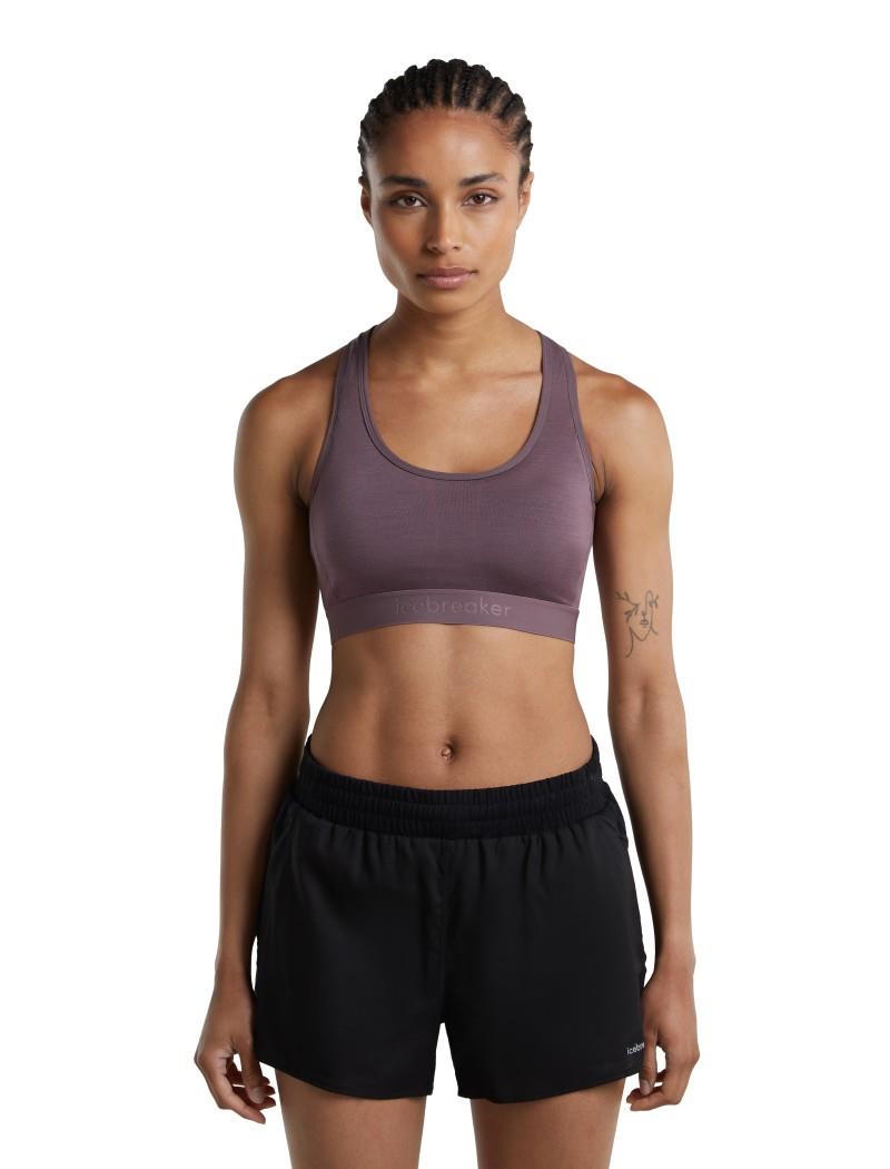 Merino Blend 125 ZoneKnit Racerback Bra - Womens - grey plum 1