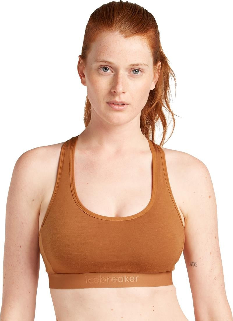 Merino Blend 125 ZoneKnit Racerback Bra - dusty clay / carob / cb 1