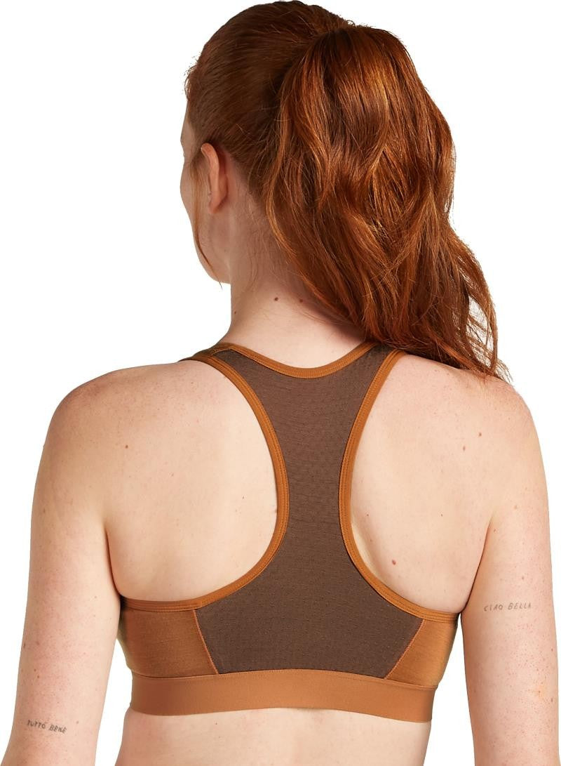 Merino Blend 125 ZoneKnit Racerback Bra - dusty clay / carob / cb 1
