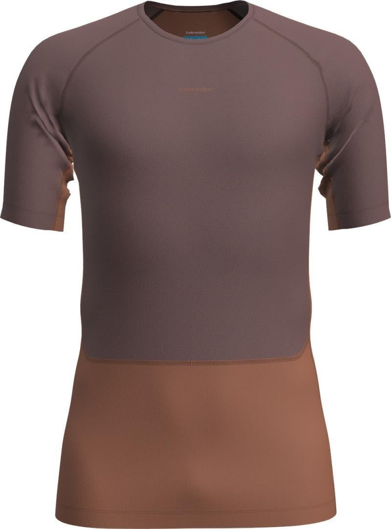 Merino Blend 125 ZoneKnit SS Crewe - Mens - dusty clay / carob / cb 1
