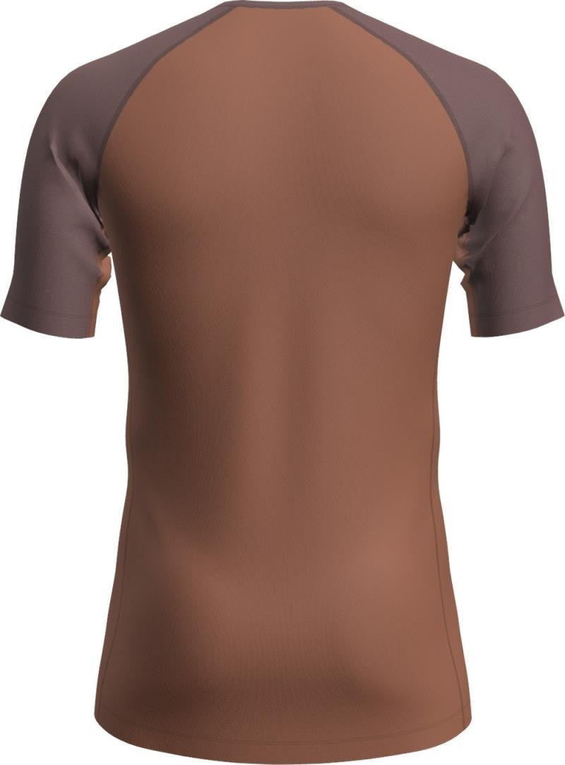 Merino Blend 125 ZoneKnit SS Crewe - Mens - dusty clay / carob / cb 1