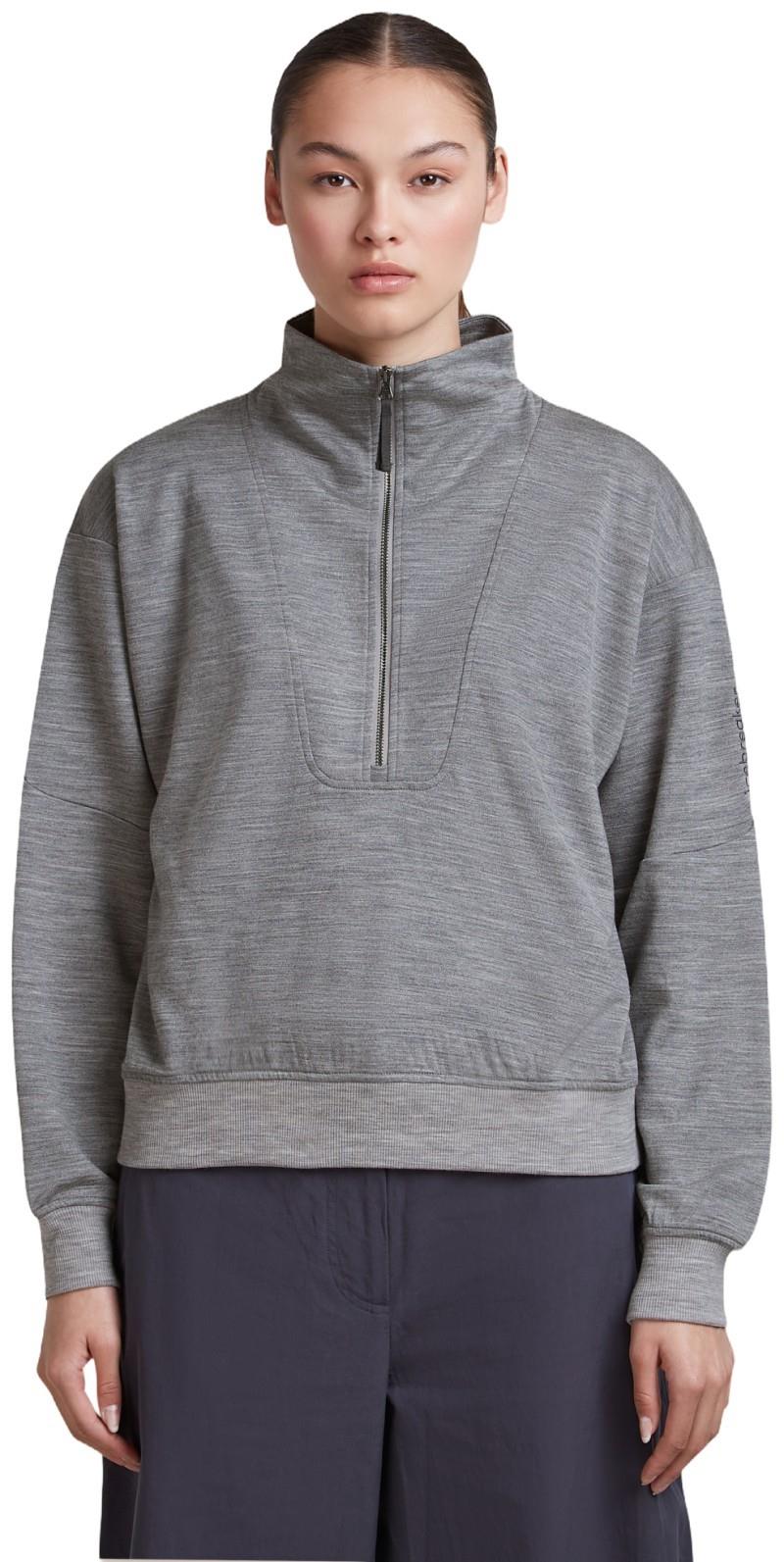Merino Blend 150 Drift Relaxed LS Half Zip - Womens - metro heather 1