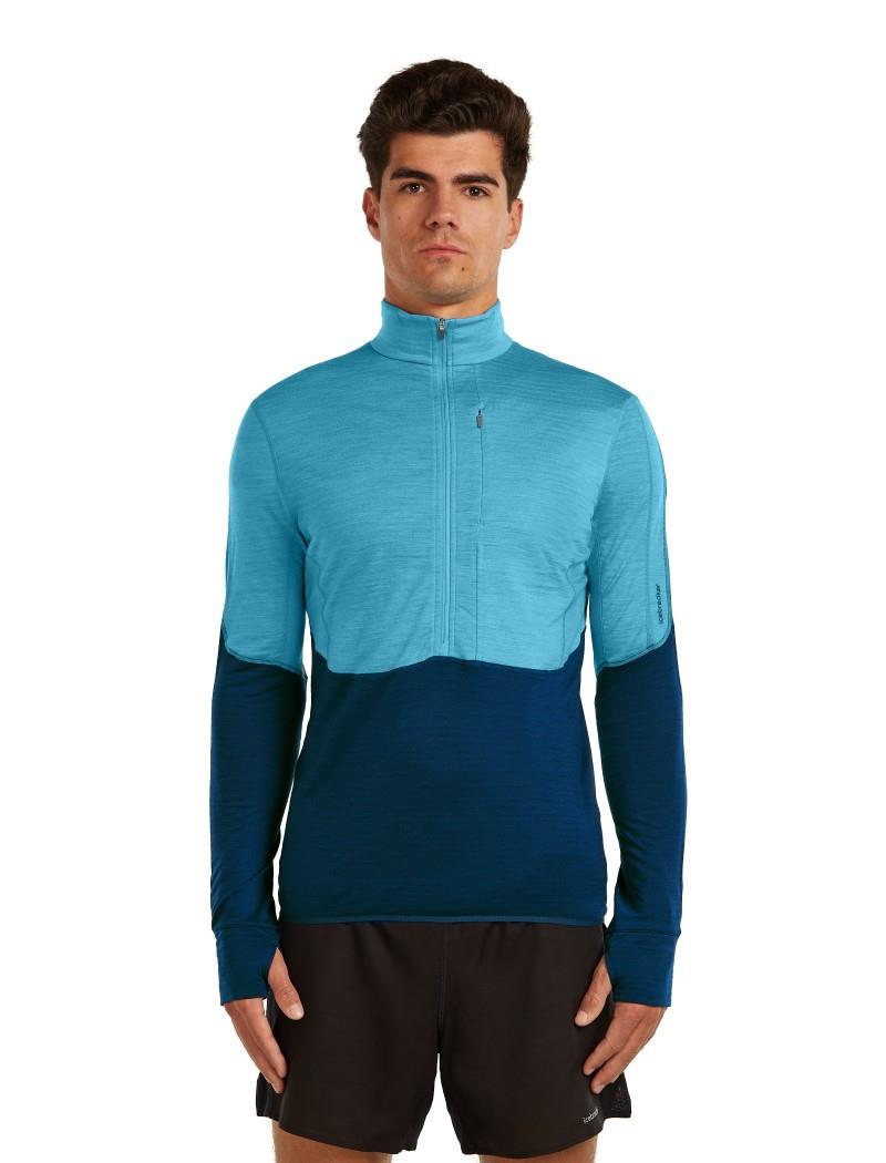 Merino Blend 200 RealFleece Descender LS Half Zip - Mens - arctic / atlantis / cb 1