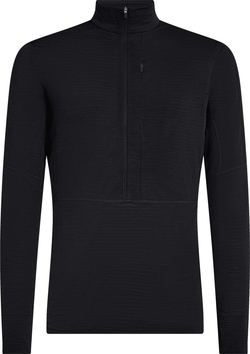 Merino Blend 200 RealFleece Descender LS Half Zip - Mens - black 1