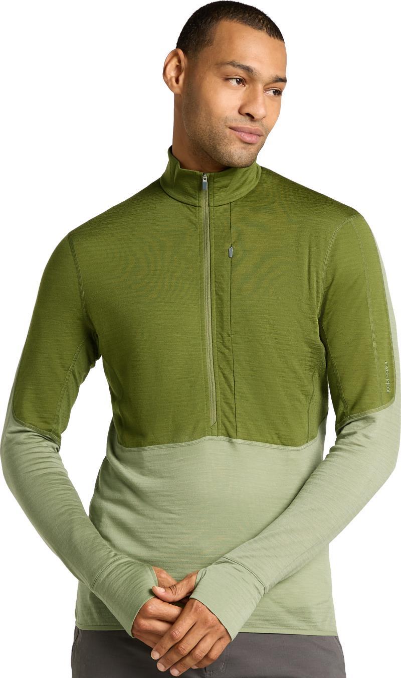 Merino Blend 200 RealFleece Descender LS Half Zip - Mens - sphagnum / lichen / cb 1