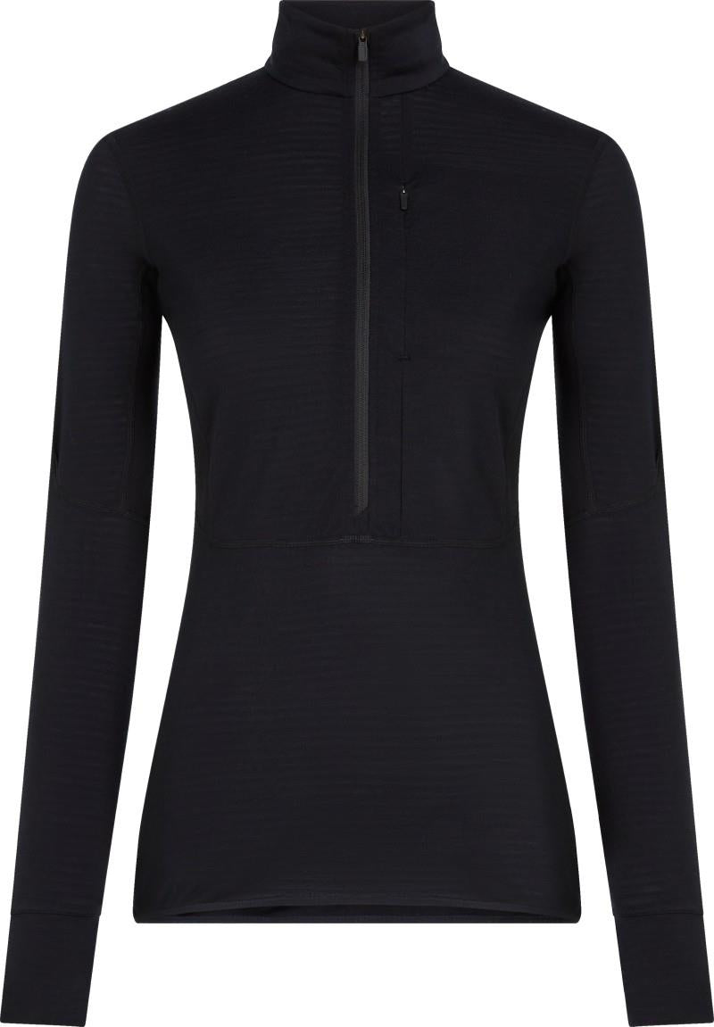 Merino Blend 200 RealFleece Descender LS Half Zip - Womens - black 1