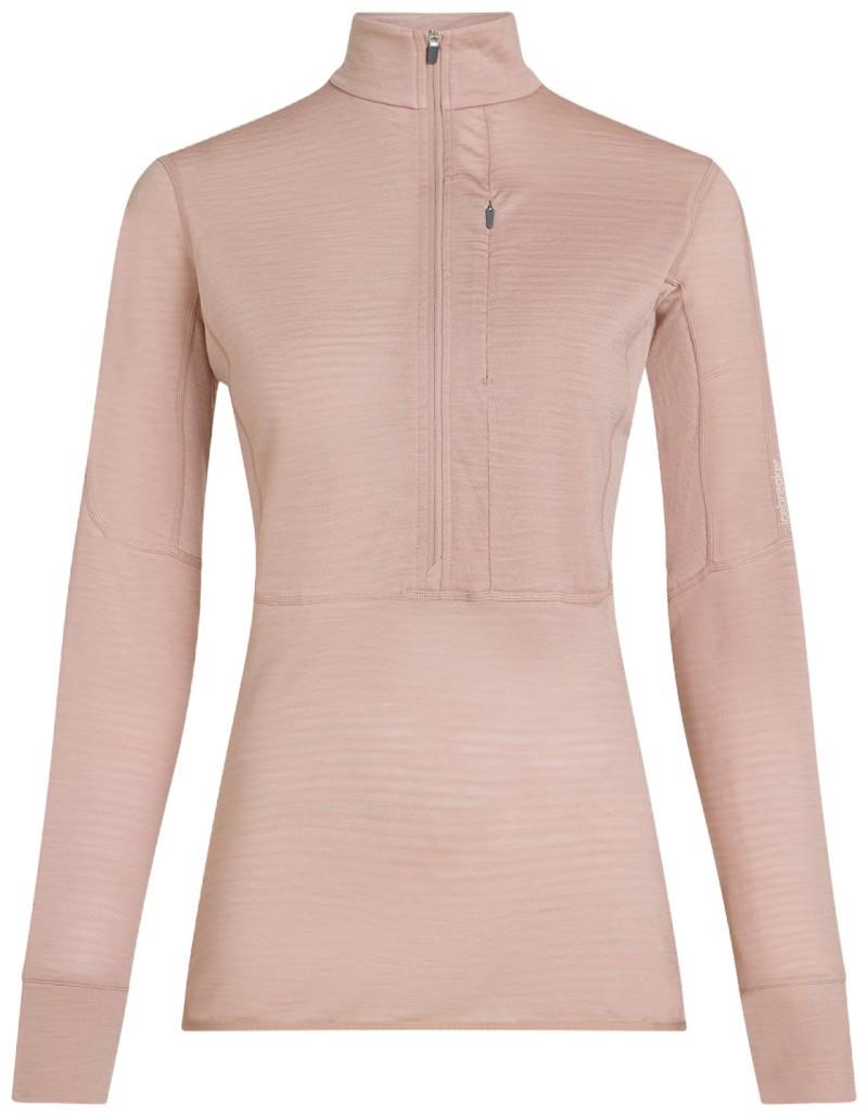 Merino Blend 200 RealFleece Descender LS Half Zip - Womens - pink quartz 1
