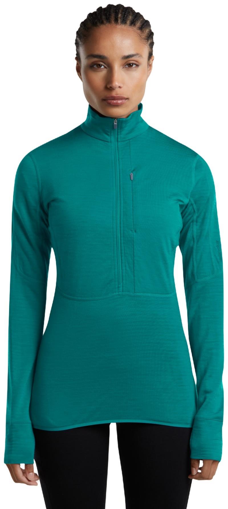 Merino Blend 200 RealFleece Descender LS Half Zip - Womens - tidal teal 1