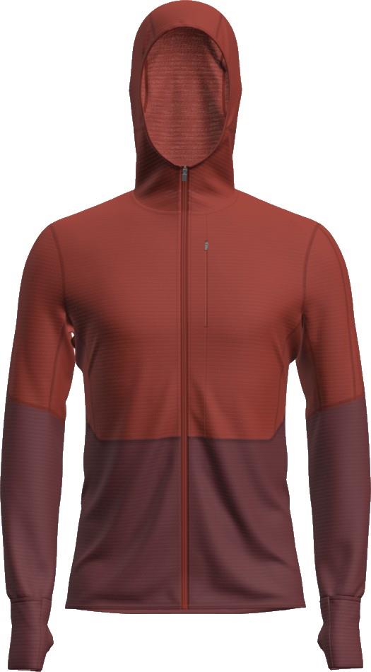 Merino Blend 200 RealFleece Descender LS Zip Hoodie - Mens - agate / port / cb 1