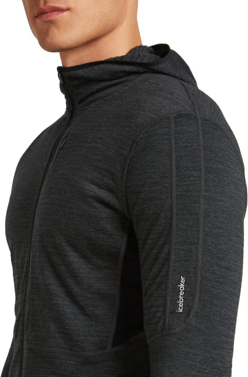 Merino Blend 200 RealFleece Descender LS Zip Hoodie - Mens - trail / atlantis / cb 1