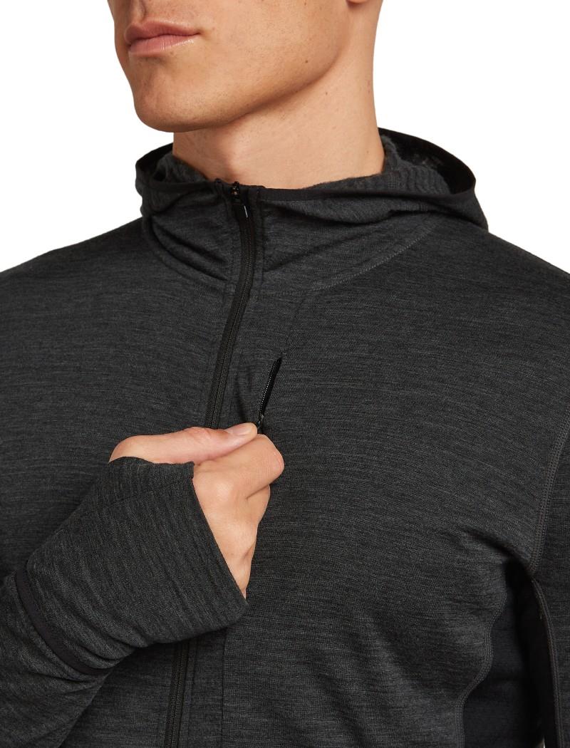 Merino Blend 200 RealFleece Descender LS Zip Hoodie - Mens - trail / atlantis / cb 1