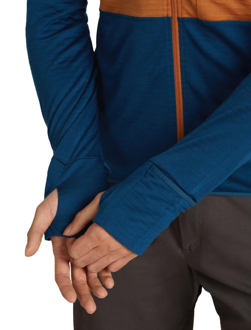 Merino Blend 200 RealFleece Descender LS Zip Hoodie - Mens - trail / atlantis / cb 1