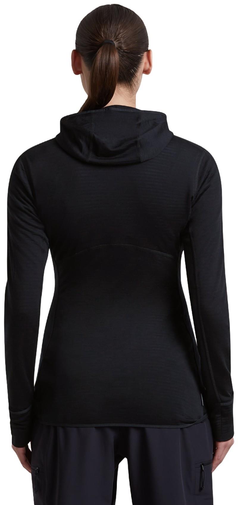 Merino Blend 200 RealFleece Descender LS Zip Hoodie - Womens - black 1