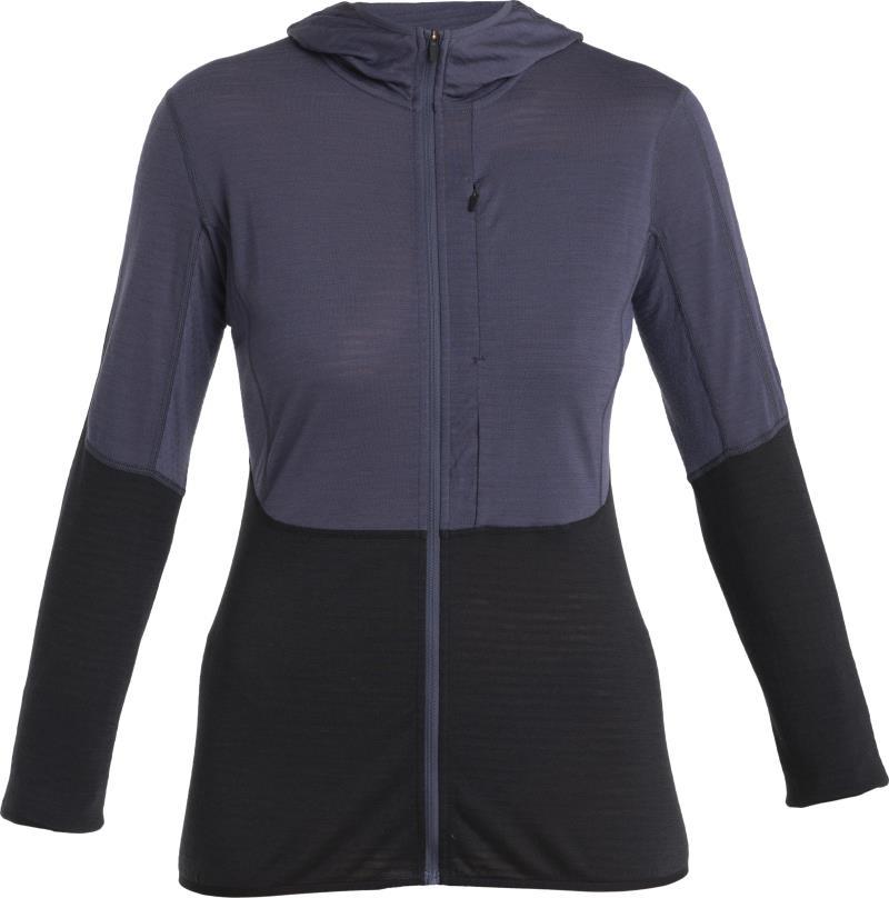 Merino Blend 200 RealFleece Descender LS Zip Hoodie - Womens - graphite / black / cb 1