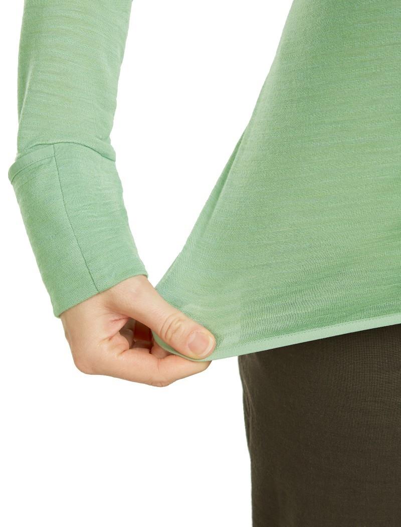 Merino Blend 200 RealFleece Descender LS Zip Hoodie - Womens - mint / seaglass / cb 1
