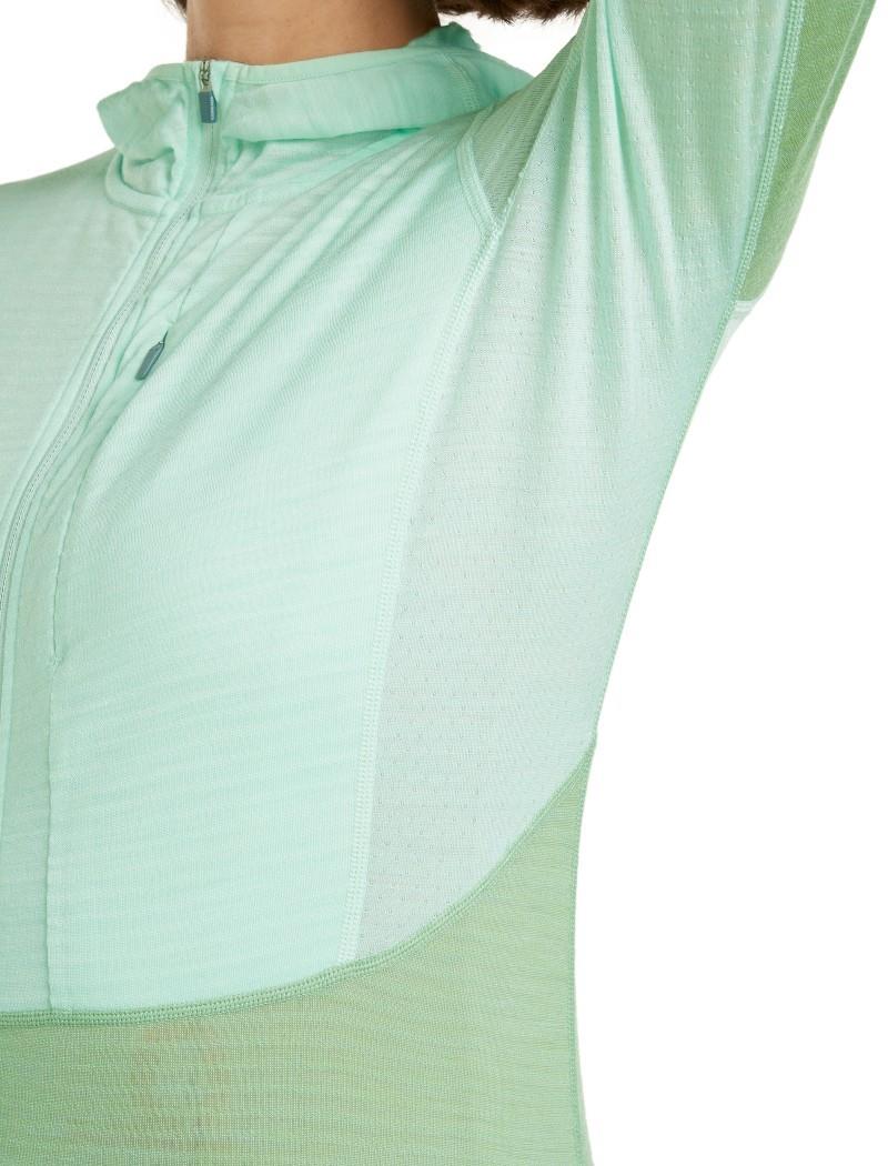 Merino Blend 200 RealFleece Descender LS Zip Hoodie - Womens - mint / seaglass / cb 1