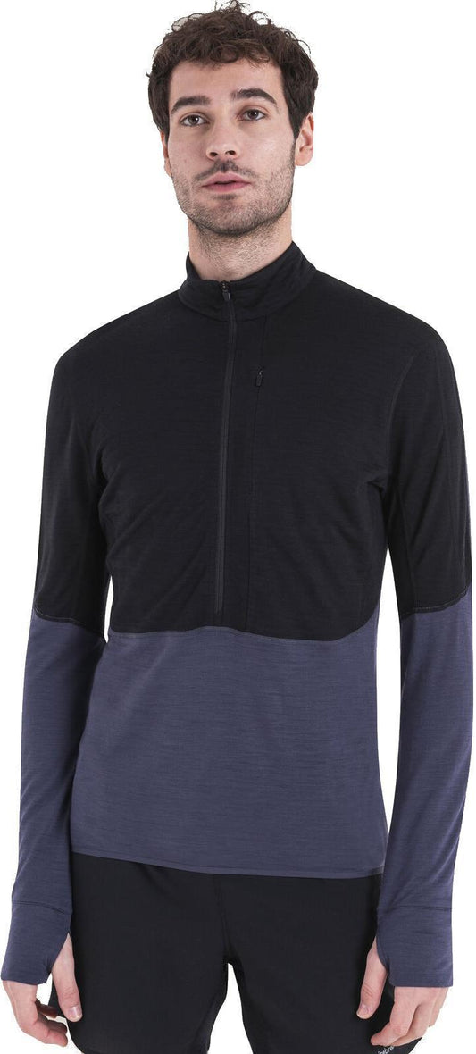 Merino Blend 200 RealFleecee Descender LS Half Zip - Mens - black / graphite / cb 1