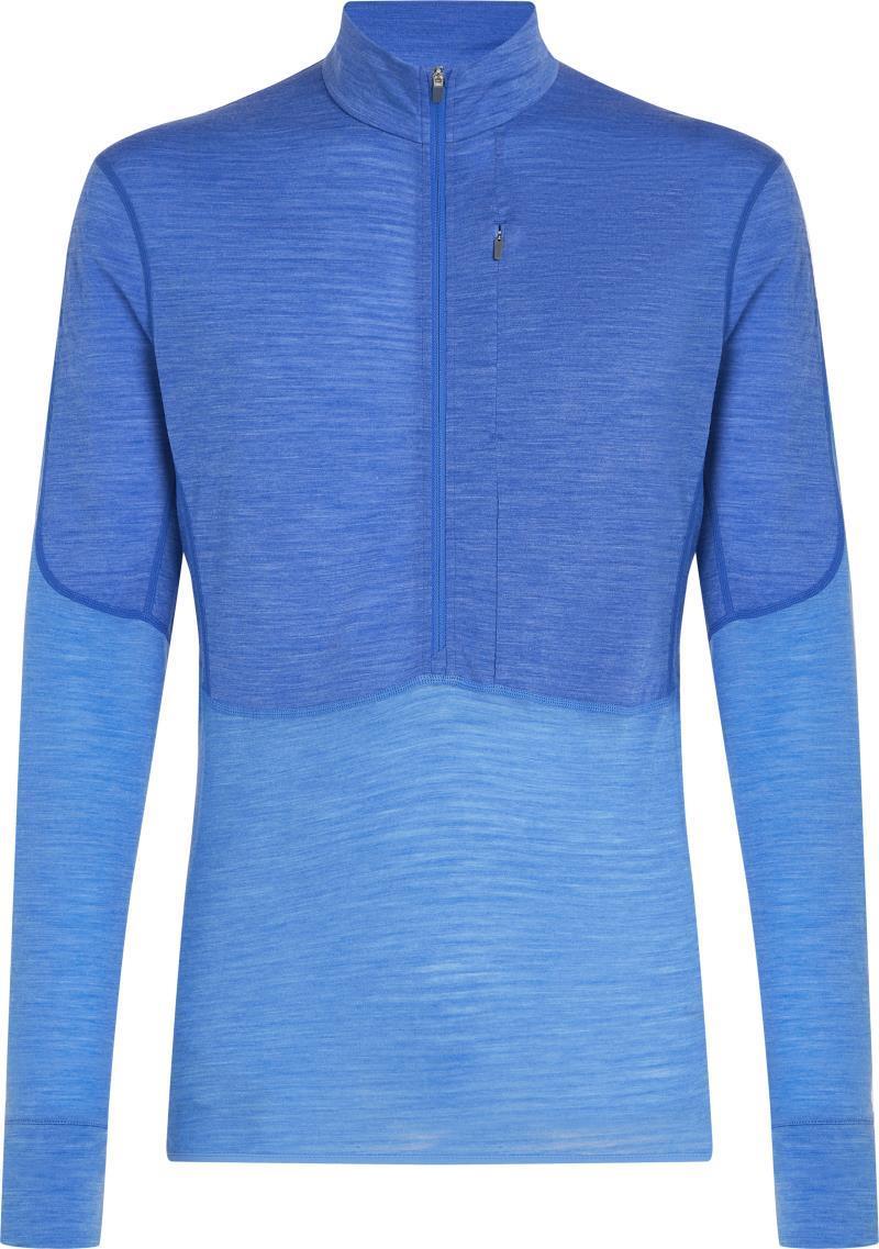 Merino Blend 200 RealFleecee Descender LS Half Zip - Mens - brilliant / baja / cb 1