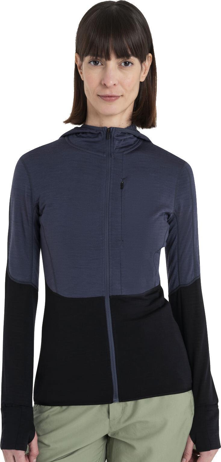 Merino Blend 200 RealFleecee Descender LS Zip Hoodie - Womens - graphite / black / cb 1
