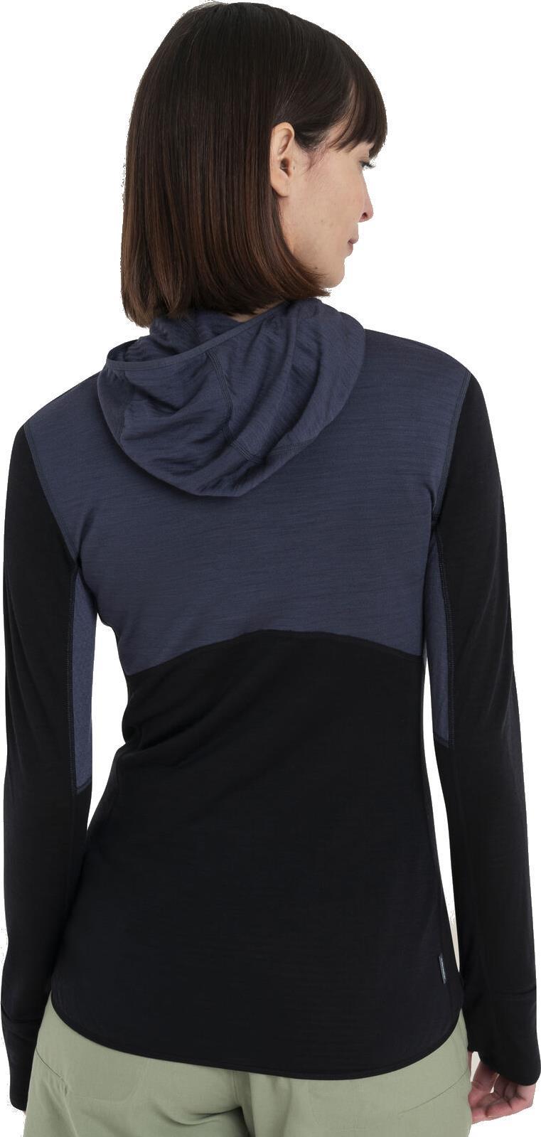 Merino Blend 200 RealFleecee Descender LS Zip Hoodie - Womens - graphite / black / cb 1