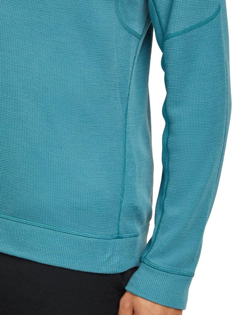 Merino Blend 260 Waffle Knit Wander LS Half Zip - Mens - topaz 1