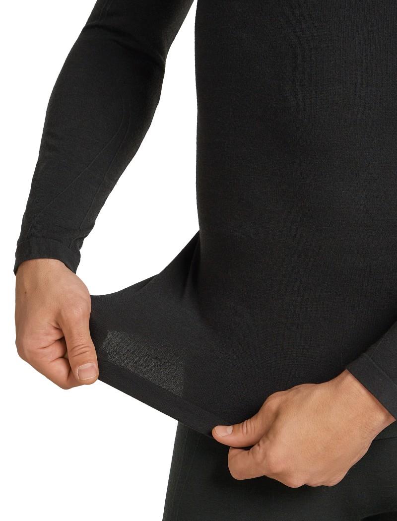 Merino Blend 260 ZoneKnit Seamless LS Crewe - Mens - black 1