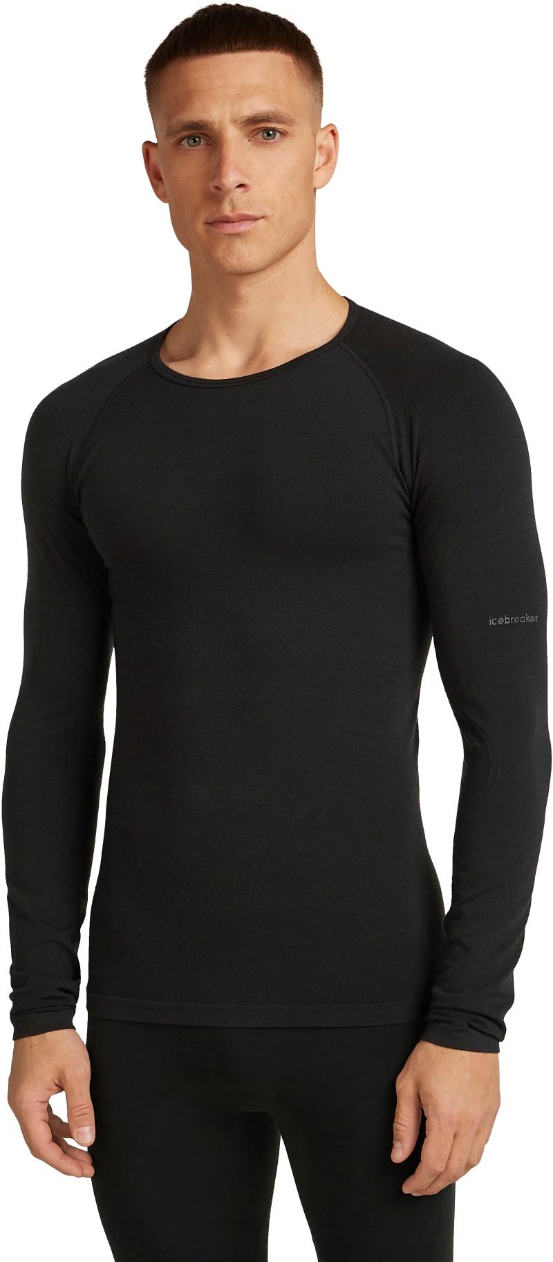 Merino Blend 260 ZoneKnit Seamless LS Crewe - Mens - black 1