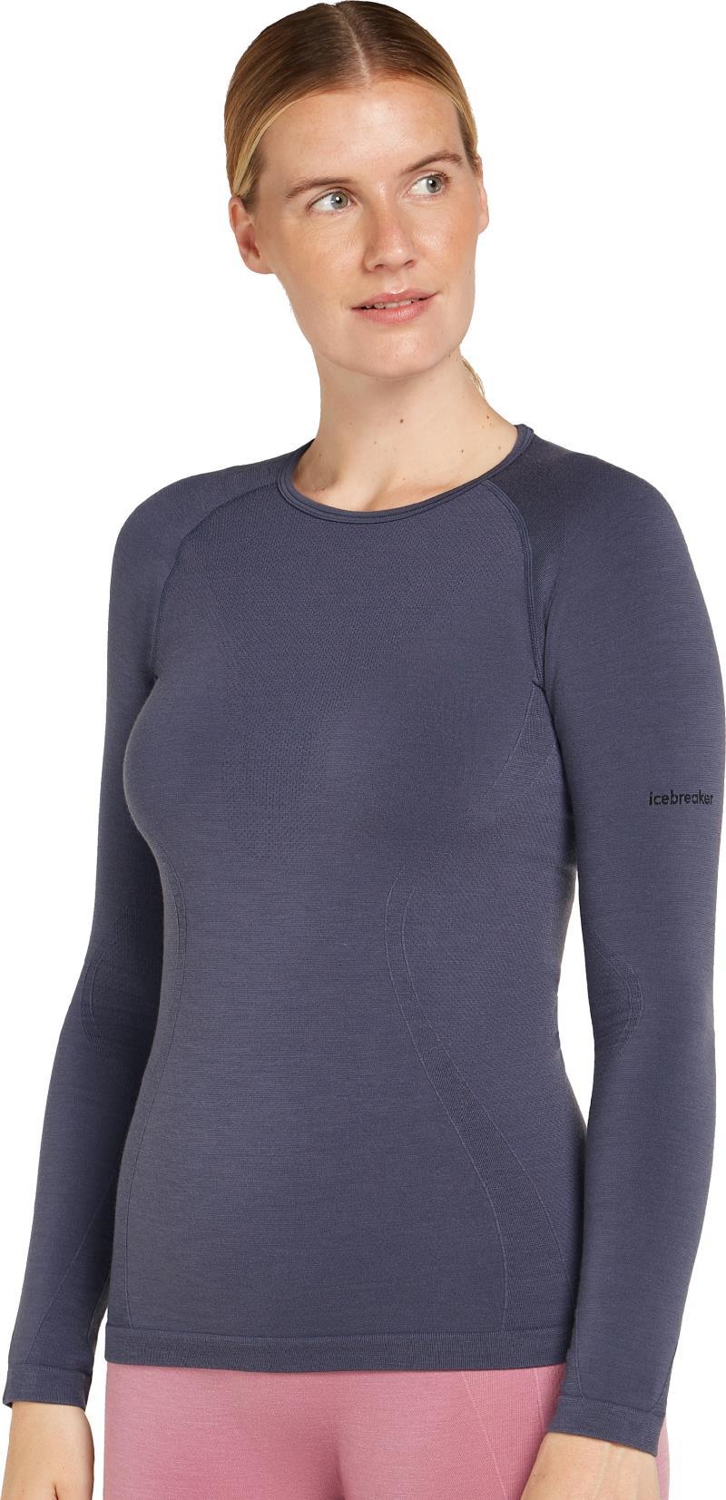 Merino Blend 260 ZoneKnit Seamless LS Crewe - Womens - Graphite 2