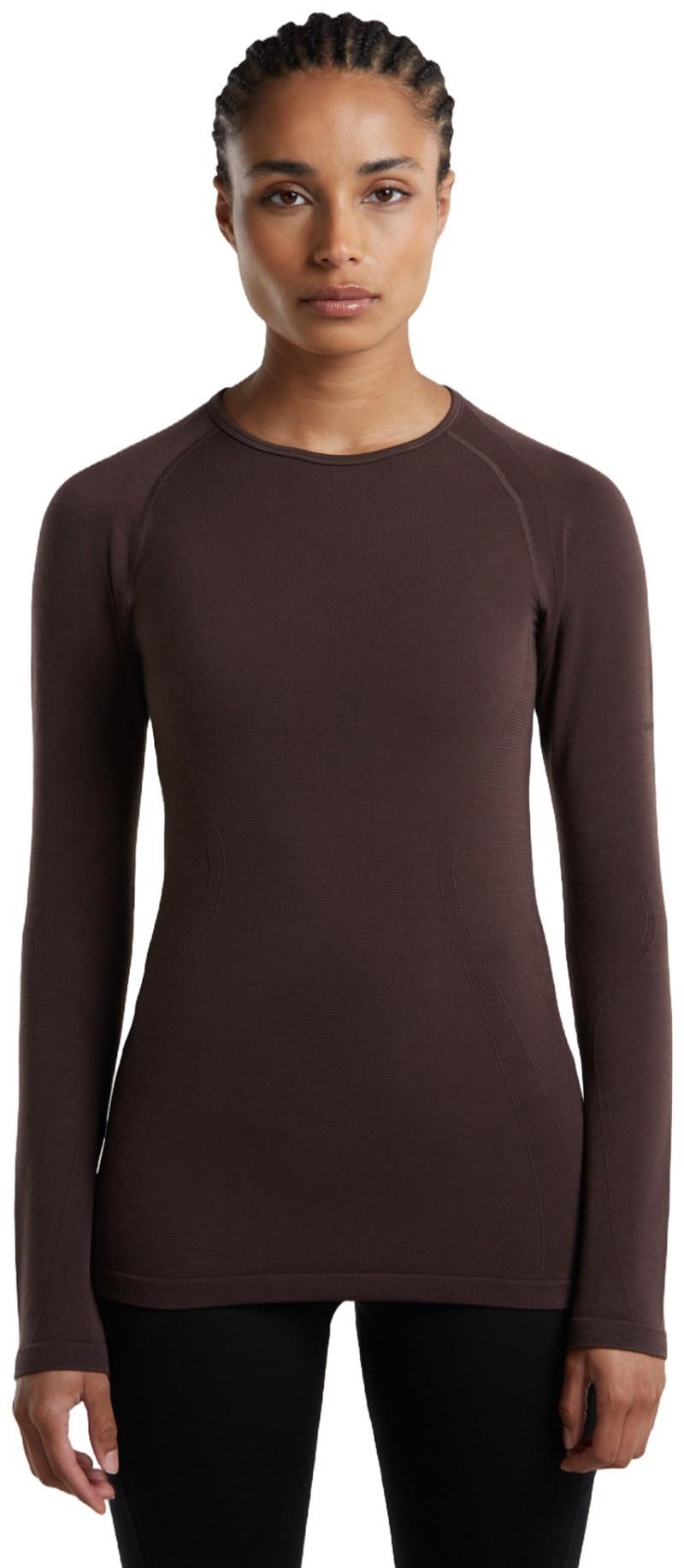 Merino Blend 260 ZoneKnit Seamless LS Crewe - Womens - bittersweet 1
