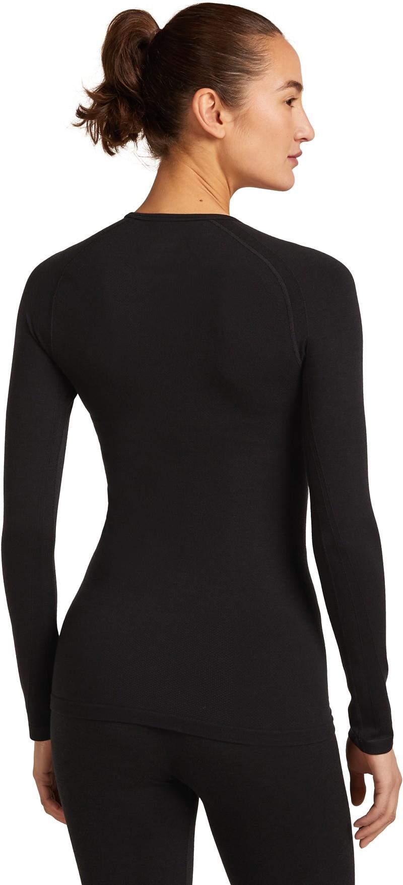 Merino Blend 260 ZoneKnit Seamless LS Crewe - Womens - black 1
