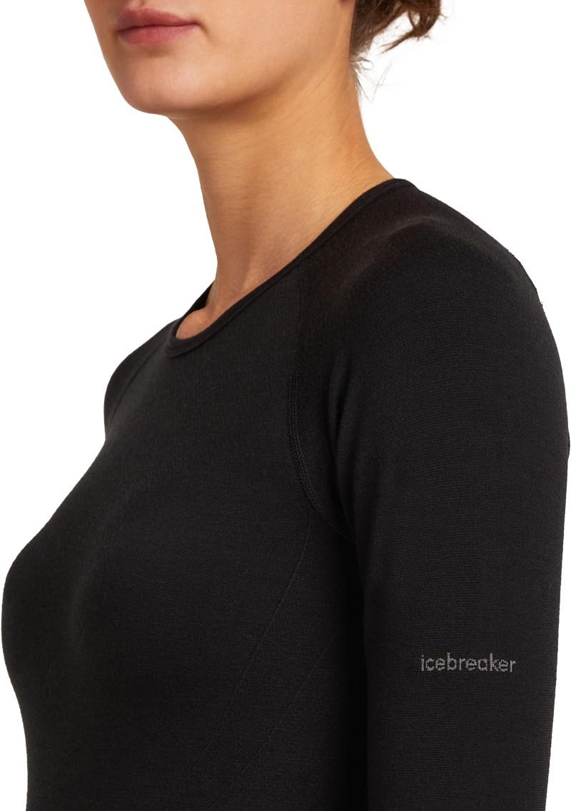 Merino Blend 260 ZoneKnit Seamless LS Crewe - Womens - black 1