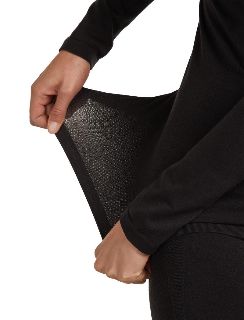Merino Blend 260 ZoneKnit Seamless LS Crewe - Womens - black 1