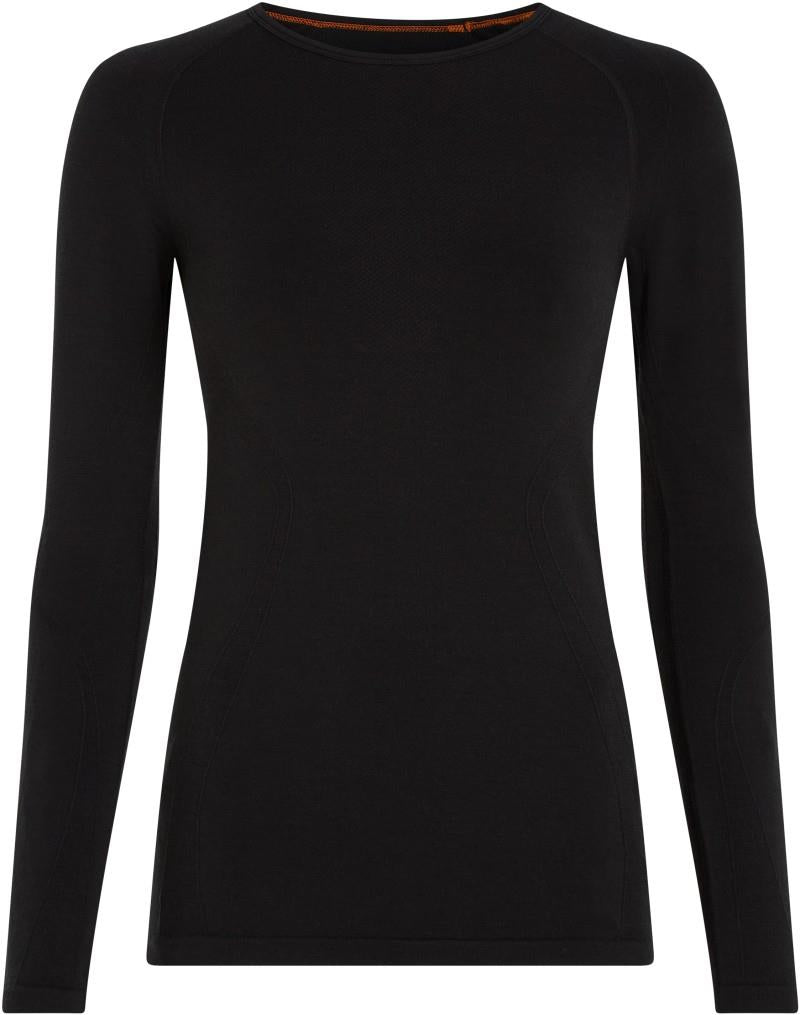 Merino Blend 260 ZoneKnit Seamless LS Crewe - Womens - black 1