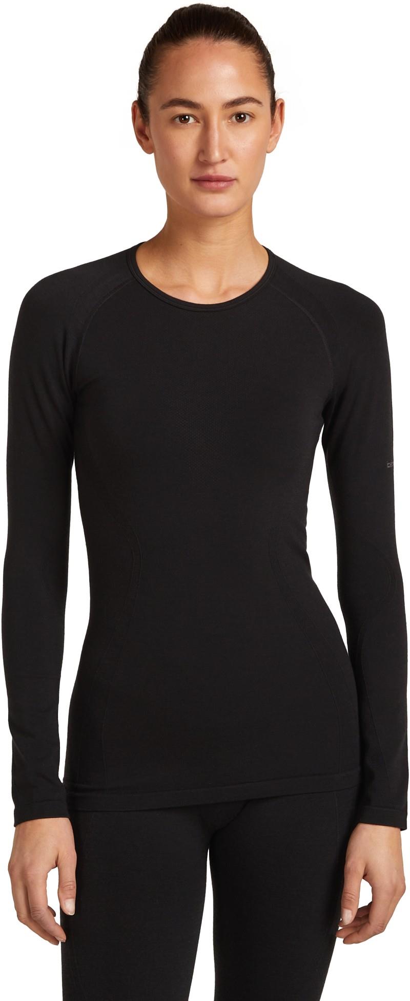 Merino Blend 260 ZoneKnit Seamless LS Crewe - Womens - black 1