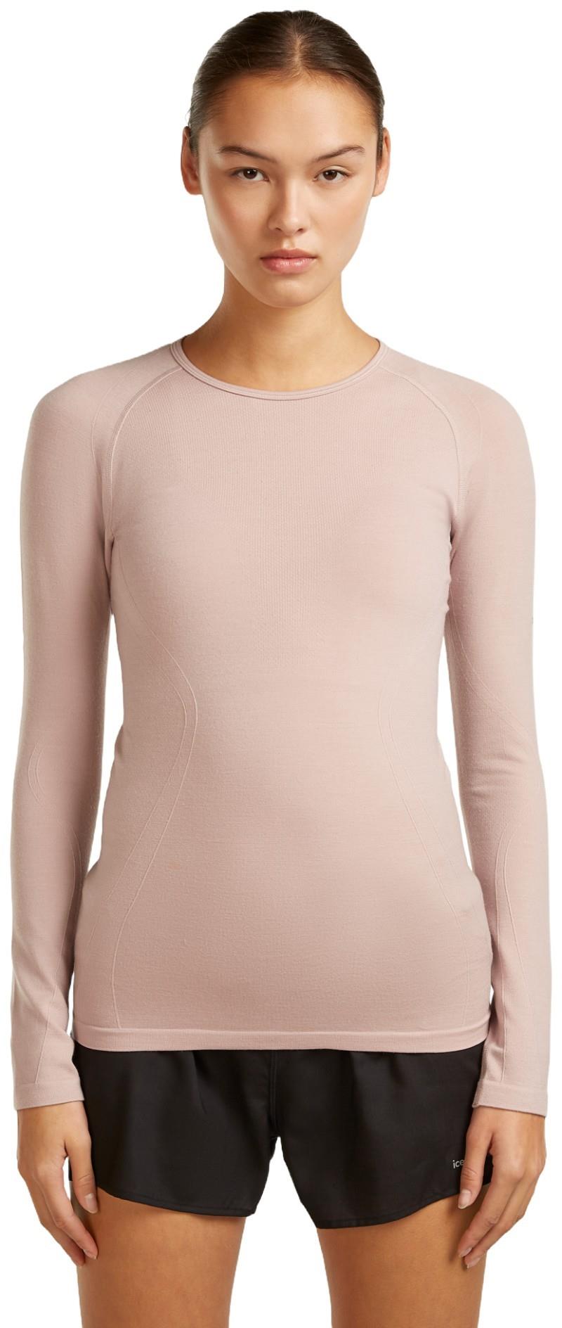 Merino Blend 260 ZoneKnit Seamless LS Crewe - Womens - pink quartz 1