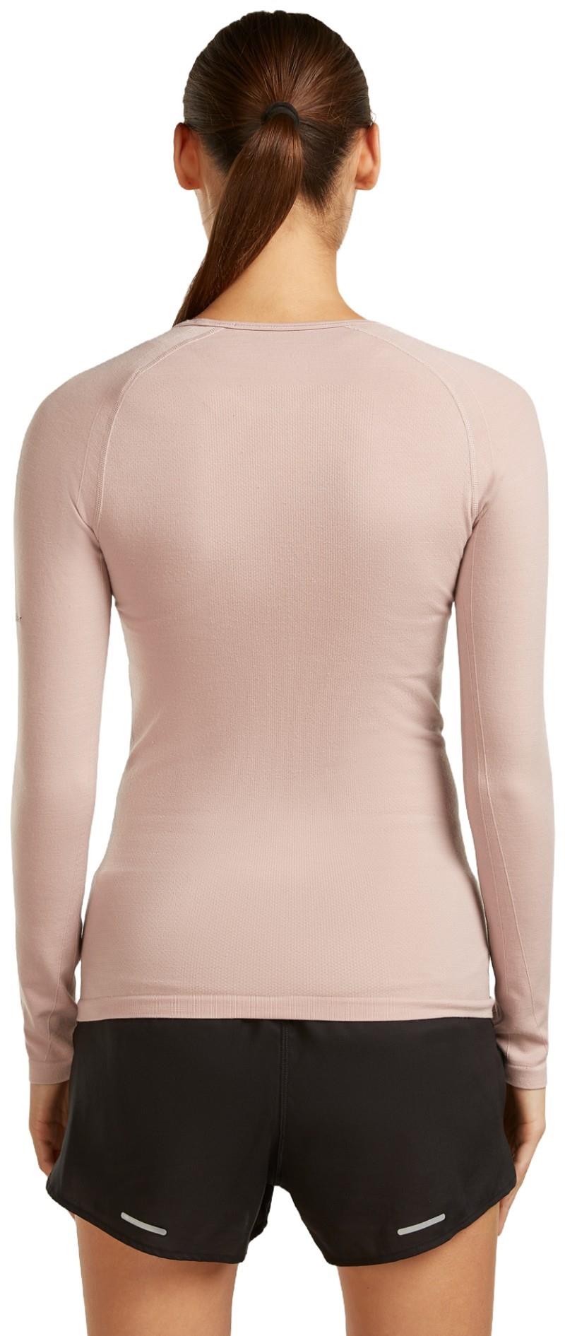 Merino Blend 260 ZoneKnit Seamless LS Crewe - Womens - pink quartz 1