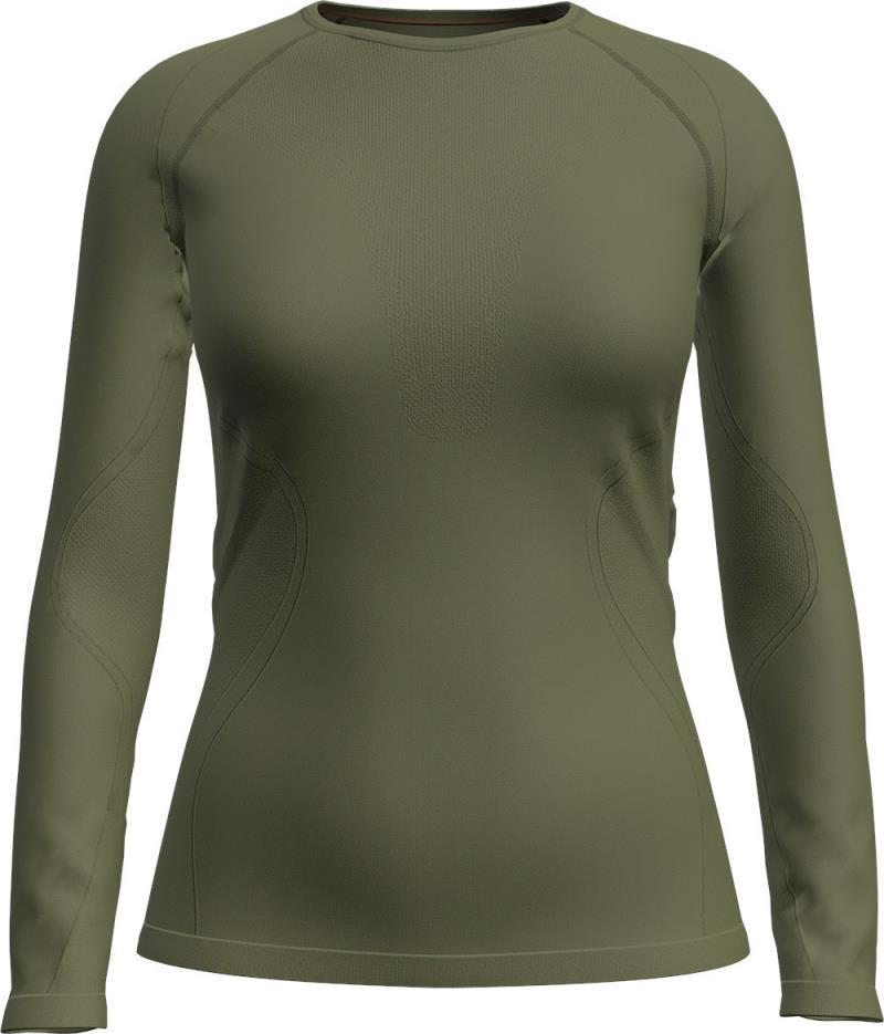 Merino Blend 260 ZoneKnit Seamless LS Crewe - Womens - sphagnum 1