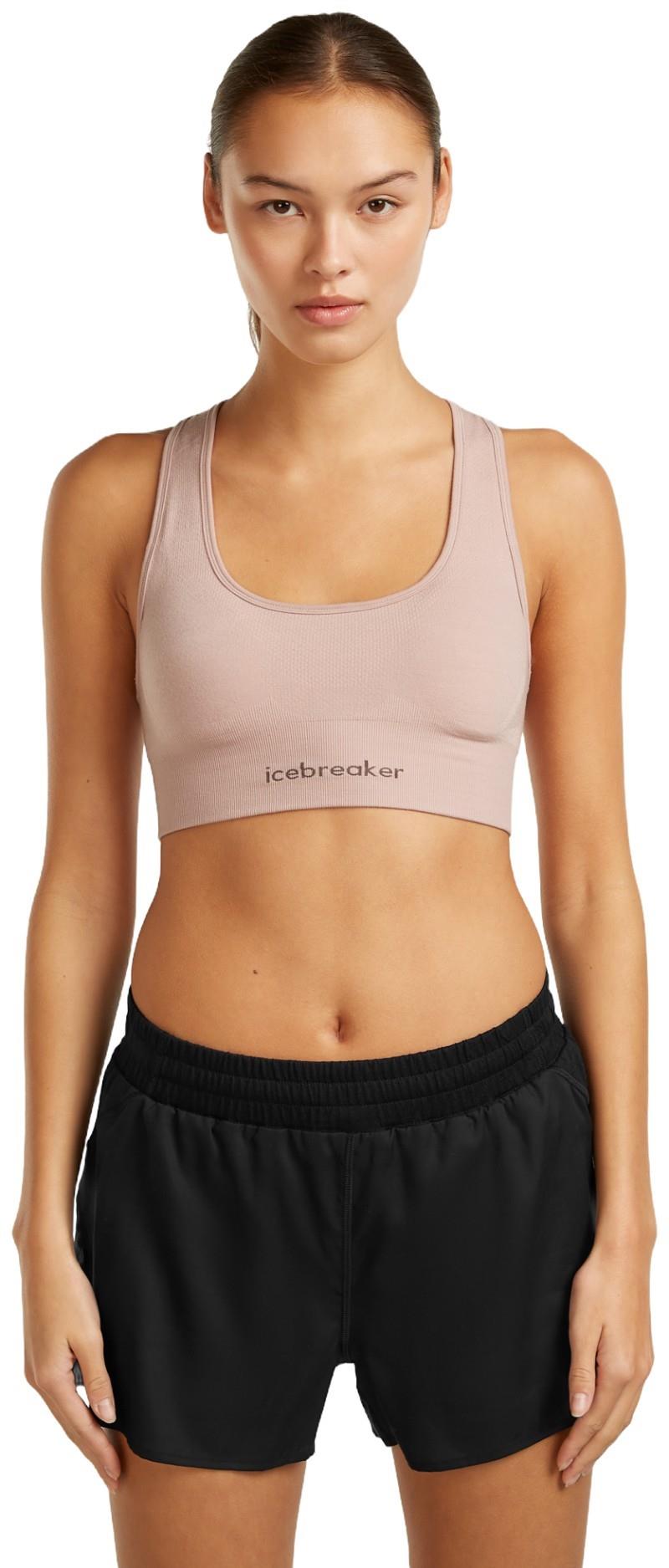 Merino Blend 260 Zoneknit Seamless Bra - Womens - pink quartz 1