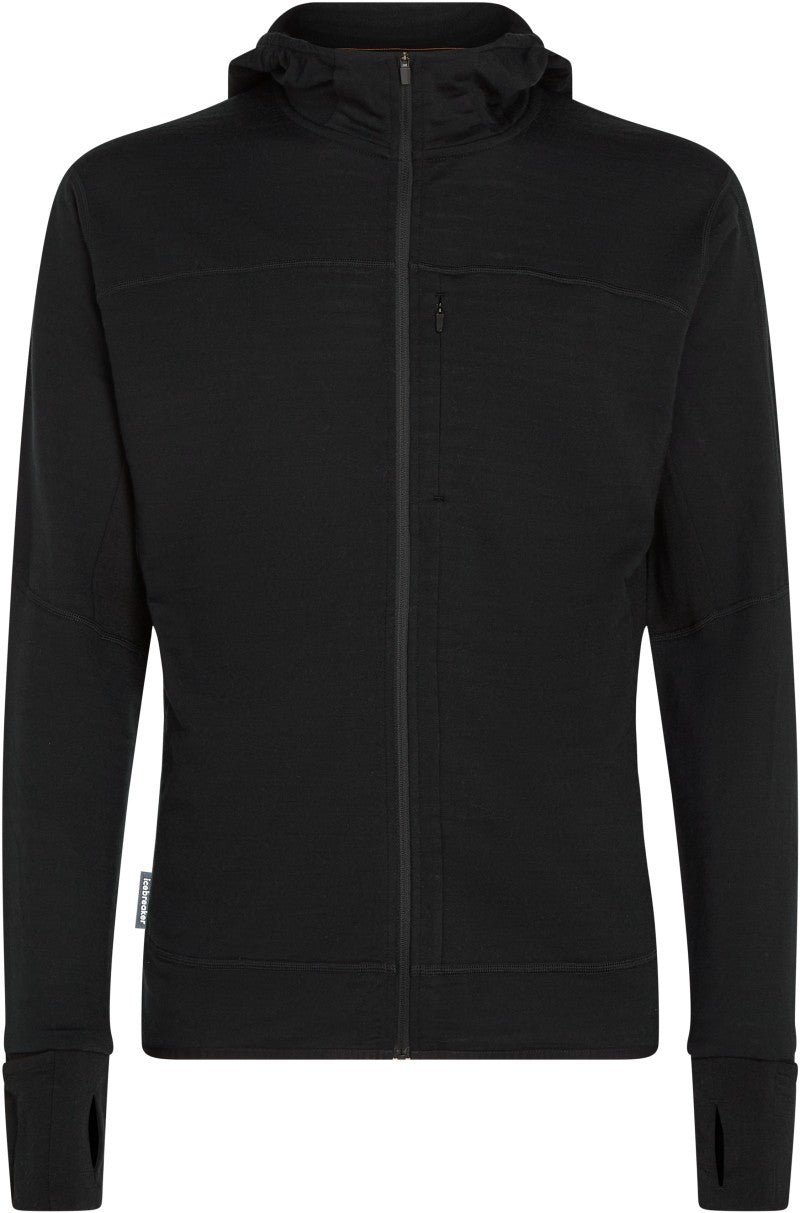 Merino Blend 300 RealFleece Descender LS Zip Hoodie - Mens - black 1