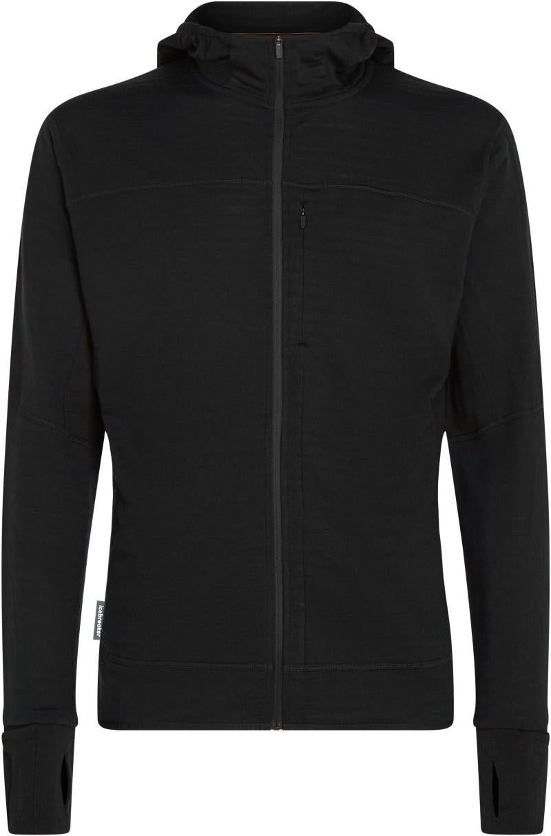 Merino Blend 300 RealFleece Descender LS Zip Hoodie - Mens - black 1
