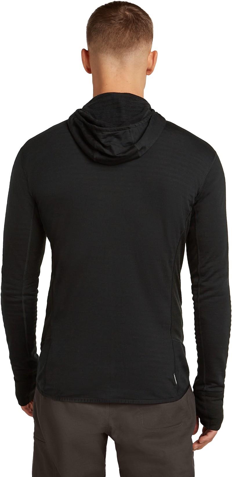 Merino Blend 300 RealFleece Descender LS Zip Hoodie - Mens - black 1
