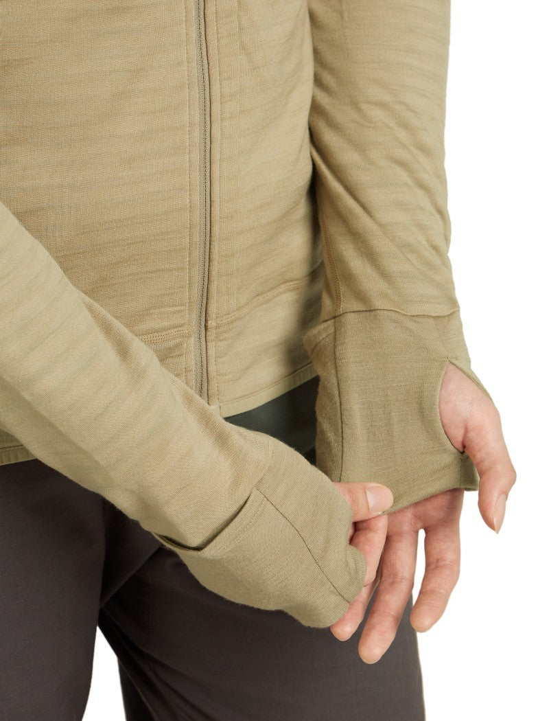 Merino Blend 300 RealFleece Descender LS Zip Hoodie - Mens - topaz / atlantis / cb 1