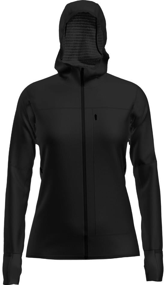Merino Blend 300 RealFleece Descender LS Zip Hoodie - Womens - black 1